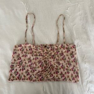 Free People floral tank top